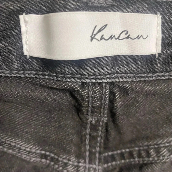 KanCan Dark Gray Jeans 27/7 Distressed/Ripped Raw Hems Charcoal - Picture 3 of 9